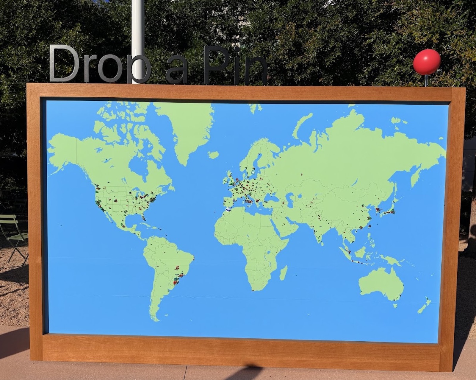 The world map showing where attendees came from